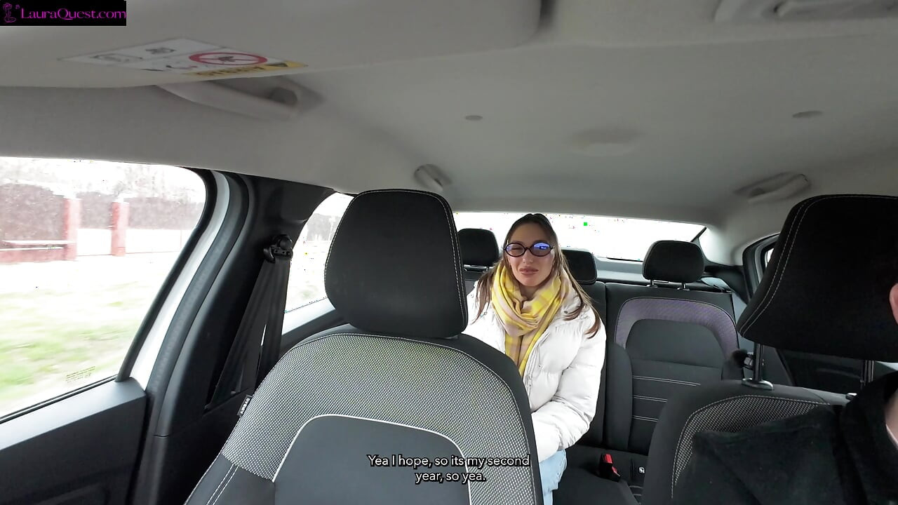 Horny College Babe Takes a Risky Ride and Gets Rewarded