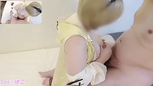 Cosplay-creampie mit dicken möpsen