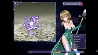 Ambrosia Hentai game Ep1 Sexy nun fights naked flower girl