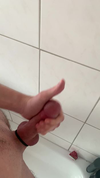 Cumshot in the shower