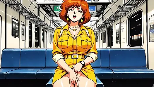 April Oneel, Teenage Mutant Ninja Turtles ile tanıştıktan sonra AI uyarlamasında metroda uludu