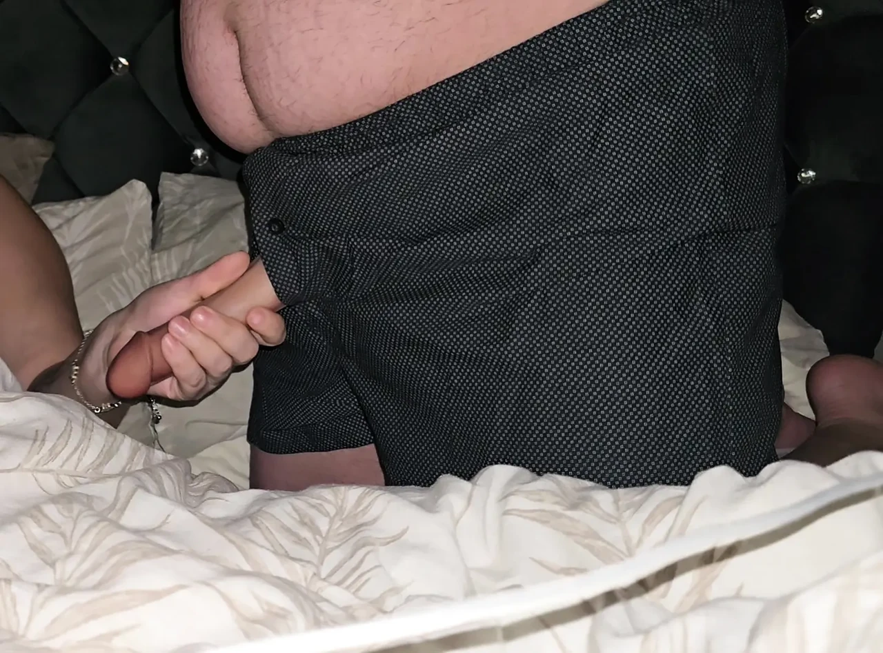 My Husband Is Not at Home! Step mom handjob step son dick