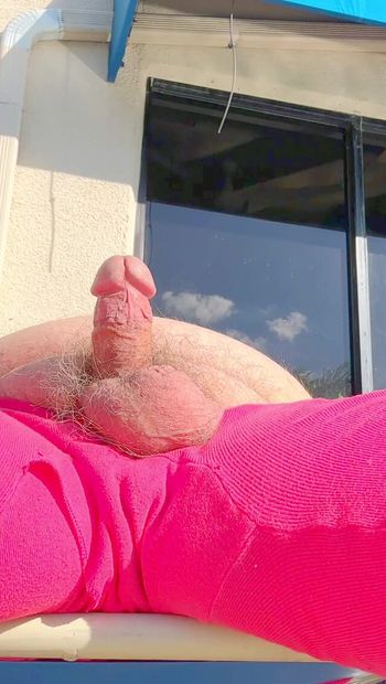 Older gentleman has a really fat cock and huge bull balls