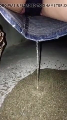 Pissing in my miniskirt in public