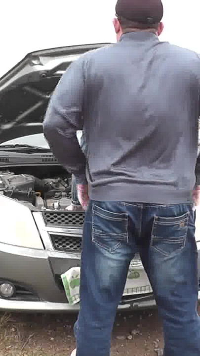 Spectacular moment from "Sexy blonde MILF car broke down. Random passerby helped fix and fucked Milf in doggy style on hood"