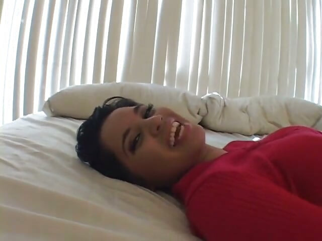 Cute teen Latina loves wearing her pants with cum on it