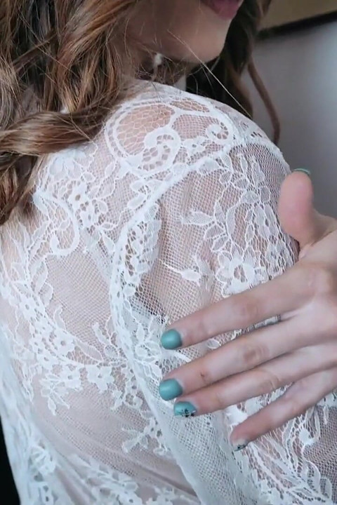 Josie Like White Angel with Naked Breasts