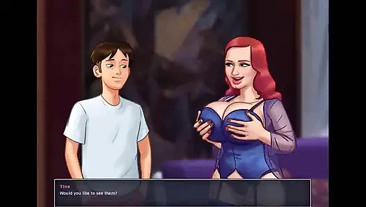 Summertime saga: horny cougar MILF fucks the pizza delivery guy ep 196,197