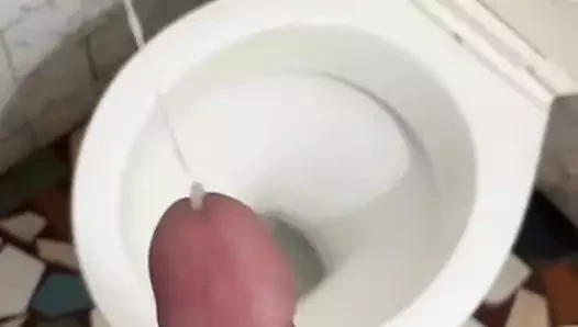 Umumi tuvalette boşalıyor