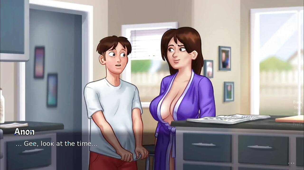 Debbie exposes her big boobs - summer time saga