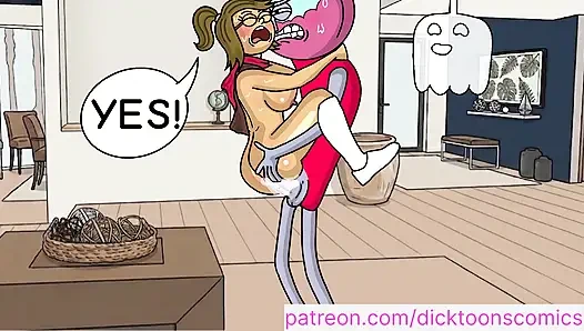 Everyone has fucked Eileen except Benson, He fucks her and cums inside. - regular show cartoon parody
