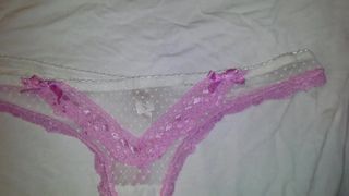 cum on NOT my sisters pink thong
