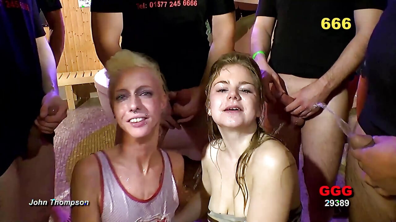 Ggg - loiras encharcadas em orgia de gangbang com mijo selvagem