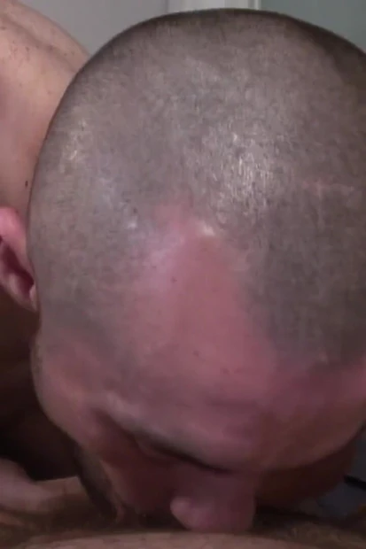 Shaved head latino gangster seduces straight dude
