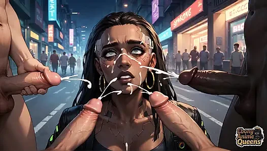 Ratu cybernetic kulit hitam lagi asik orgasme di kota neon! Bokep hardcore warm dark-hued!