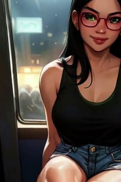 Lin's Friends Help Drain Your Cock on the Bus