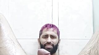 Big Dick Latino Camilo Brown Using Oil and a Vibrator in the Shower to Give Himself an Intense Prostate Orgasm