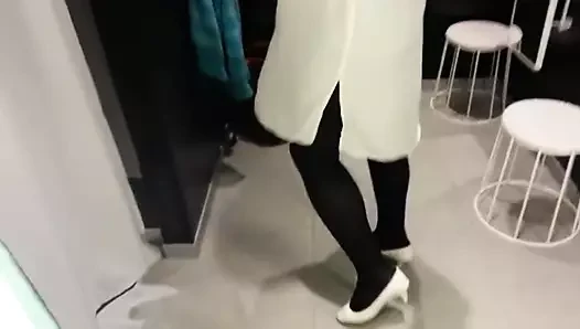 Pump porn video – White Patent Pumps with Black Pantyhose Teaser 15