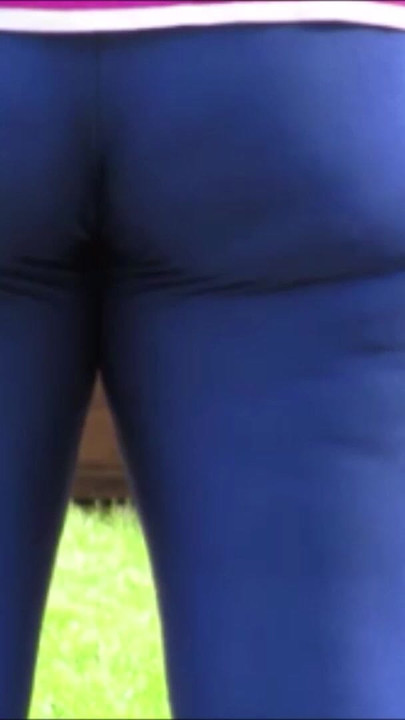 Captivating moment from "yoga pants pawg smoking shiny spandex leggings"