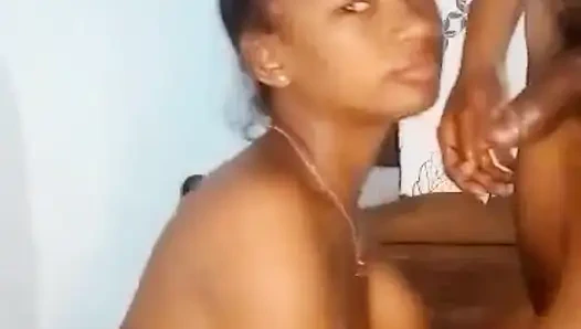 She sucks well and swallows his cum at the end