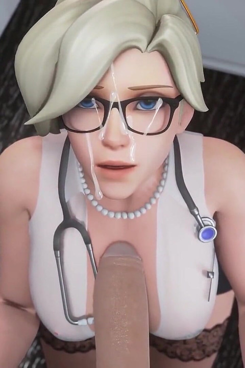 Overwatch Mercy - Handjob X Blowjob