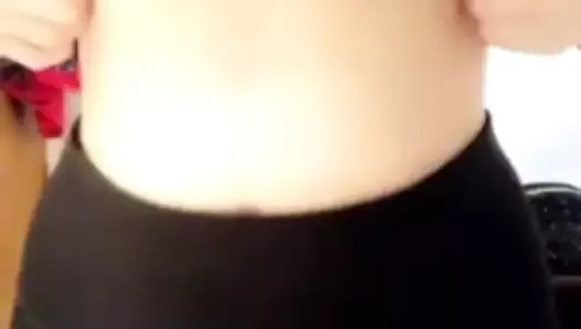 Blonde slut showing titties