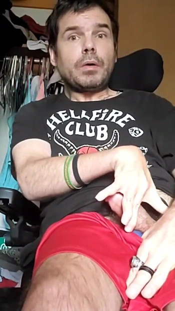 Unforgettable moment from "Kevy 69's Cums In his Chair"