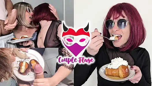 CUM on the Cream Puff! I want more CREAM! Roommates sluts swallow cum