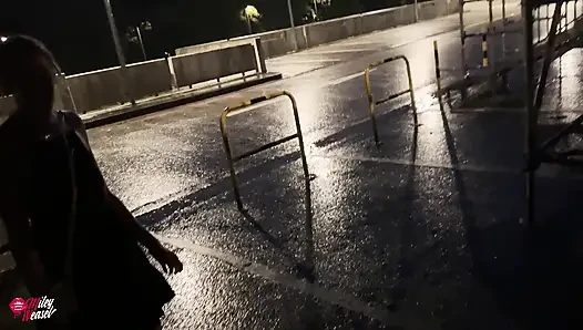 Blonde Slut Picked up at the Fair and Fucked in the Rain!!
