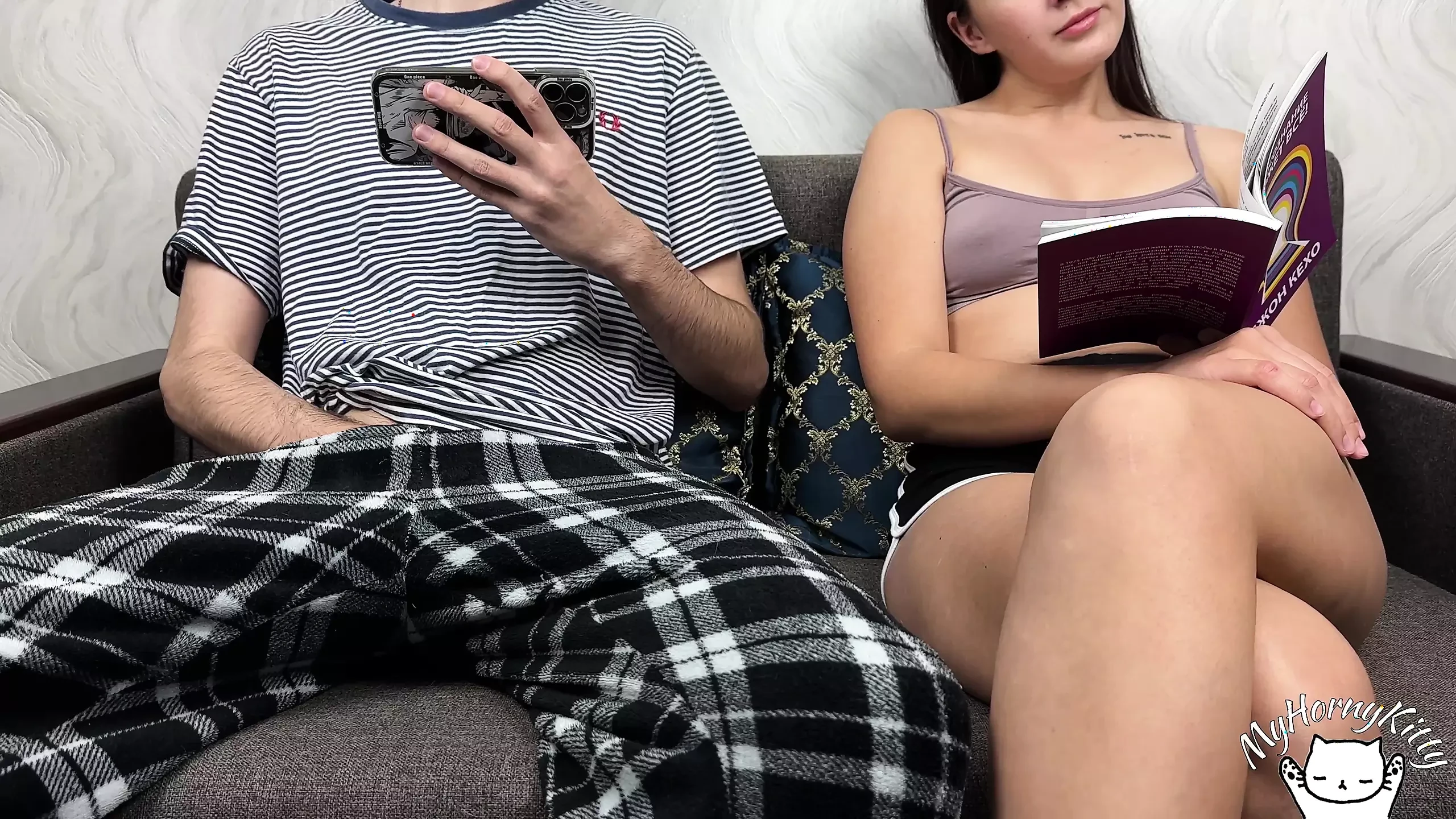 Step Brother Put My Hand On His Dick! I Didn't Know He Had Such Skillful Hands And Give Me Orgasm!