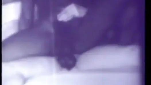 Vintage 3some with horny black & white milf and strapon dildo (No audio but music)