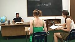 Tienie sluts seduce teacher to avoid being kicked out of school!