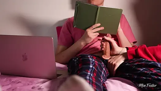 My Math Exam Prep Was Interrupted by Stepsister's Handjob
