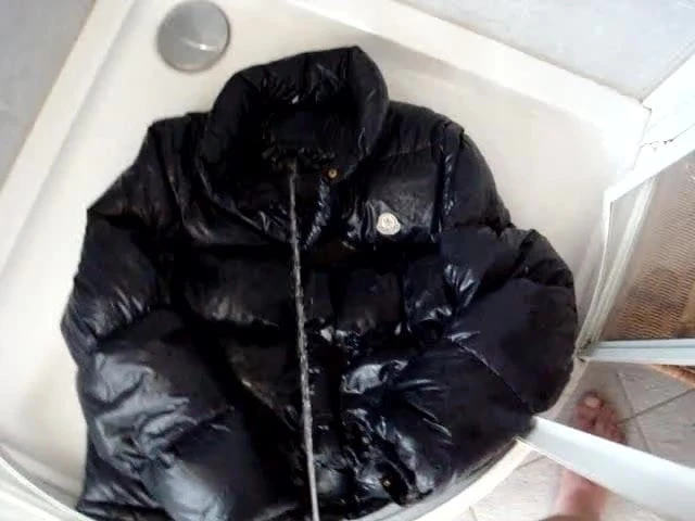 piss on shiny moncler down jacket