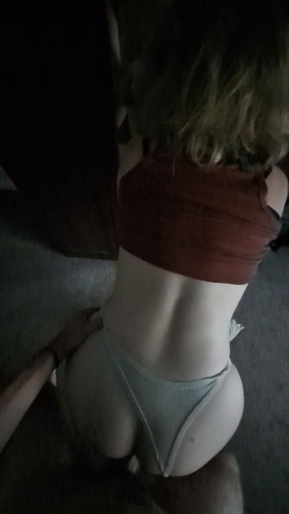 Blonde bitch fucked from behind in mirror | Clip 1