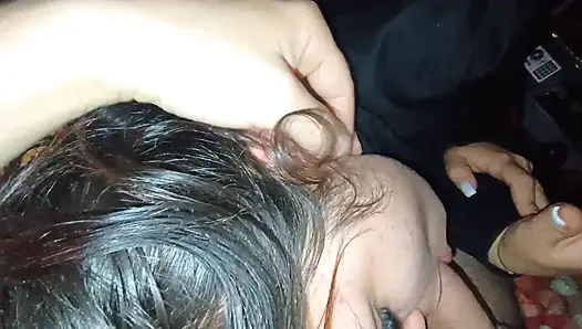 Yorgun üvey babam ağzımdan becerdi ve ağzıma bıraktı