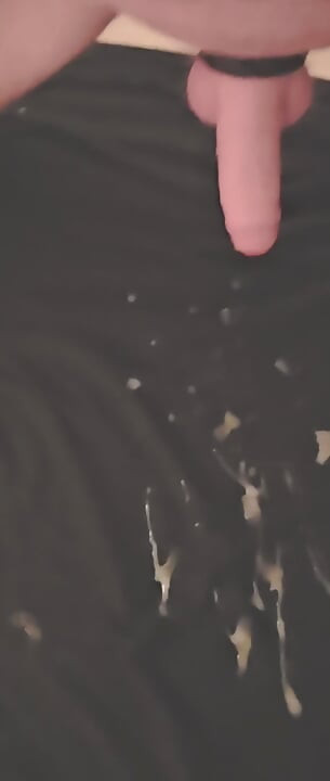 Measure my small dick and cum