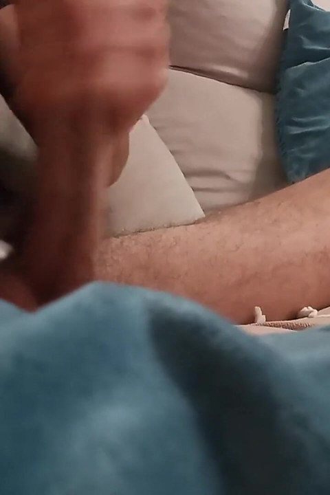 The Horny Guy Likes to Rub His Long Dick with His Soft Spit Feet