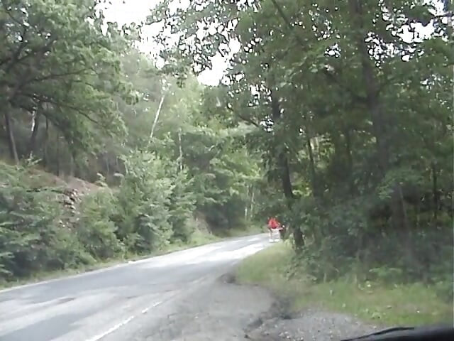 European teen picked up and fucked on the side of the road