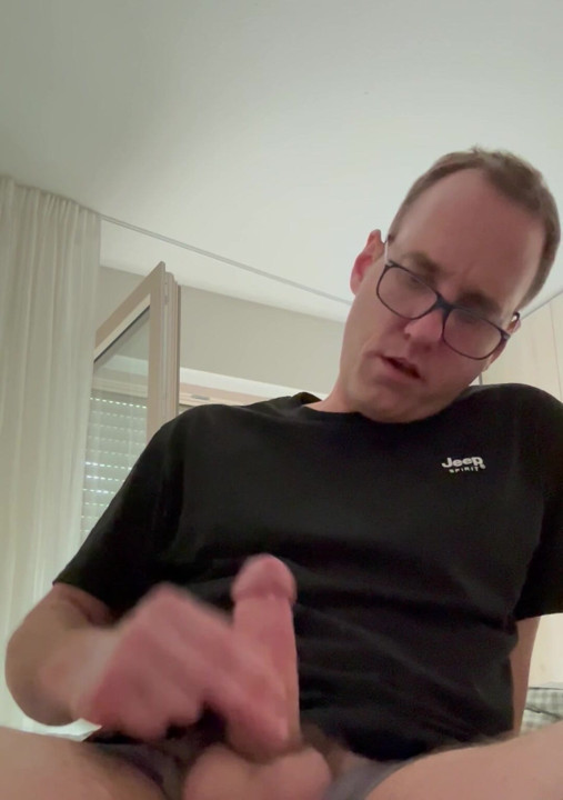 Tom Quinn stroking his cock