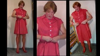 Me encanta el vestido cruzado como una chica en rojo 66