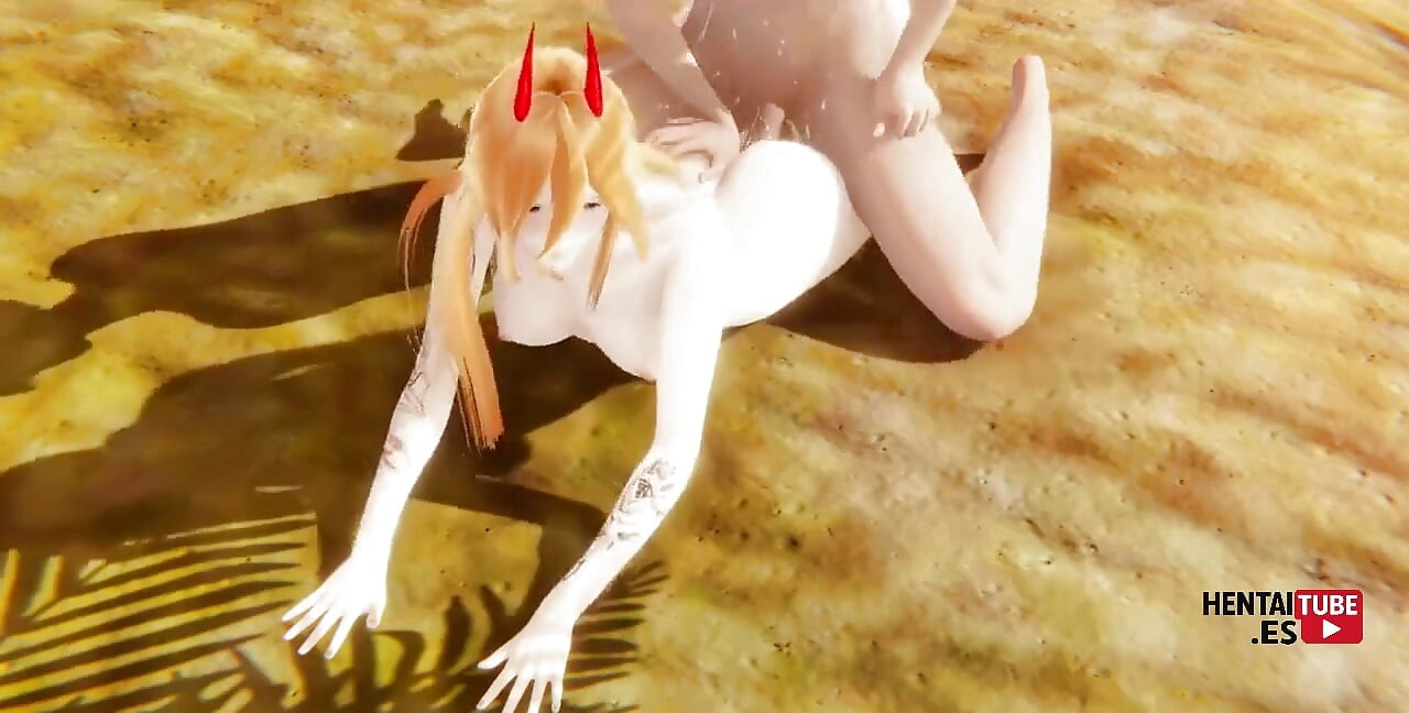 Kettingzaagman Hentai - power geneukt op het strand - Aziatische Japanse manga anime porno
