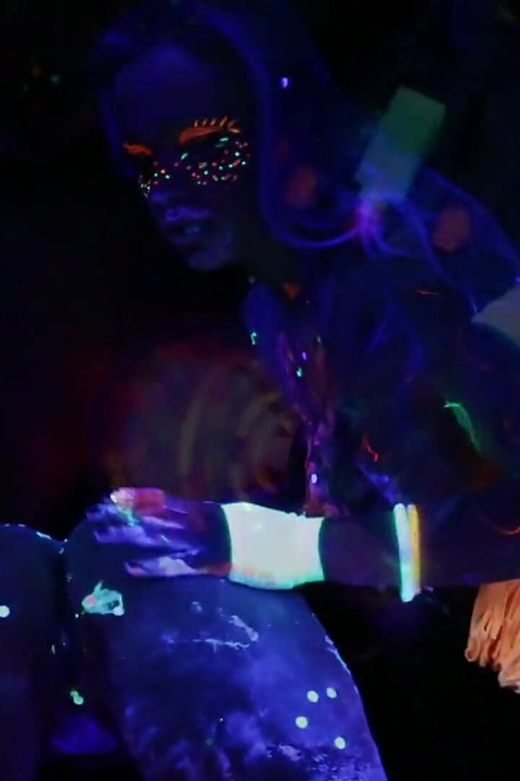 Black-light rainy night with Abigal Mac & Ava Addams