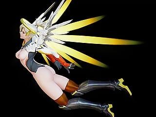Mercy Floats Angellically With Her Tits and Ass Out