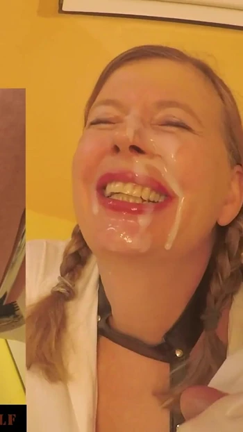 Iconic moment from "Huge load of cum in mouth and face of the Little Sunshine MILF"