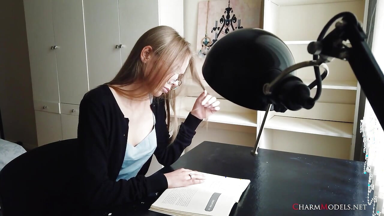 Sexy Blonde Secretary Luise with a Prominent Cleavage Video