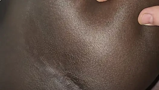 Two creampies in a dark ebony pussy