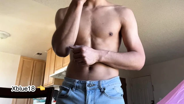 Sexy 18 year old boy eating nuts to ejaculate huge