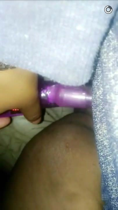 Naughty Ashely playing with her toy