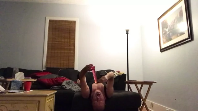 Dildo gagging sissy